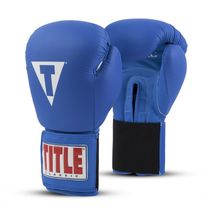 Боксерские перчатки TITLE Classic Originals Leather Training Gloves Elastic 2.0 (Title-CTSGV2-BL, Синий)