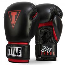 Боксерські рукавички TITLE Big League XXL Bag Gloves (Title-BLBG-20-BK, Чорний)