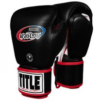 Боксерські рукавички TITLE Muay Thai Leather Traning Gloves (Title-MTLTG-BK, чорні)