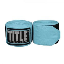 Бинты боксерские эластичные TITLE Boxing Fight Back Semi-Elastic (Title-FBHW-LT-BL, Голубой)