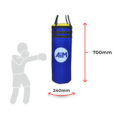Боксерський мешок AiM WIZARD из ПВХ, 70х24 см, 10 кг (10-207-1-1-BL, синий)