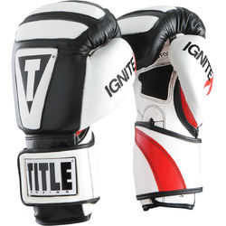 Боксерские перчатки TITLE Infused Foam Ignite I-Tech Training черные
