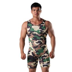 Трико борцовское Berserk Sport WRESTLING CAMO green (SI1563GR, Зеленый)