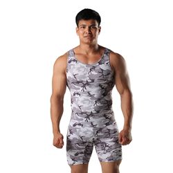 Трико борцовское Berserk Sport WRESTLNG CAMO grey (SI1673G, Серый)