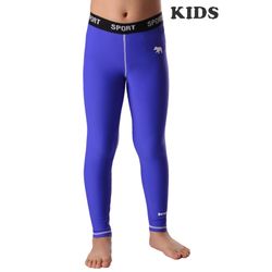 Детские компрессионные штаны Berserk Sport ММА KIDS blue (P7894Bl, Синий)