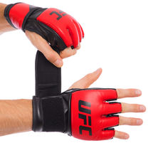 Рукавички для змішаних єдиноборств MMA PU UFC Contender L/XL (UHK-69140, червоний)