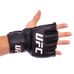 Рукавички для змішаних єдиноборств MMA шкіряні UFC Pro (UHK-69908, чорний)