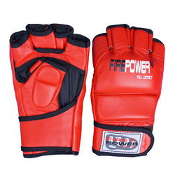 Перчатки ММА FirePower (FPMG1, красные)