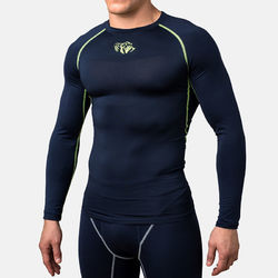 Компрессионная футболка Peresvit Air Motion Compression Long Sleeve T-Shirt Navy Flu Yellow