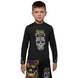 Рашгард детский Berserk Sport CROSS SKULL KIDS black (RS1501B, Черный)