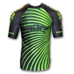 Рашгард Masaru Short Sleeve Rash Guard:M2 - Black/Green