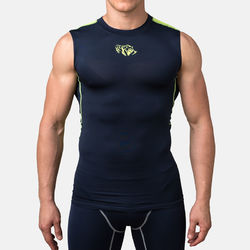 Компресійна футболка без рукавів Peresvit Air Motion Compression Tank Navy Flu Yellow