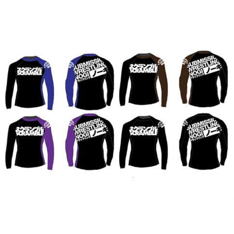 Рашгард Scramble BJJ Ranked Rash Guard Черносиняя купить в магазине Forbox