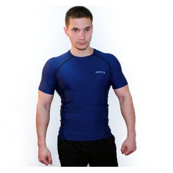 Рашгард ArtiX Dry-Fit Blue с коротким рукавом