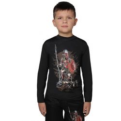 Рашгард детский Berserk Sport SPARTA KIDS black (RS1621B, Черный)