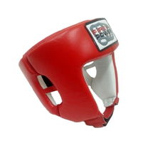 Шлем боксерский для соревнований Firepower кожзам (FPHGA2, красный)