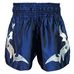 Шорты для тайского бокса Thai Professional S7 DarkBlue-Silver