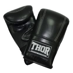 Снарядные перчатки THOR 605 из кожзама (605-PU-BLK, Черный)