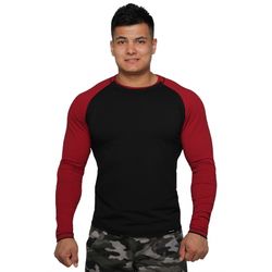 Реглан Berserk Sport Long Sleeve black/bord (LS1481BB, Чорно-червоний)