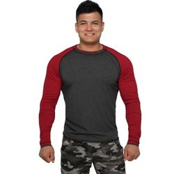 Реглан Berserk Sport Long Sleeve dark grey/bord (LS1451DGB, Червоний)