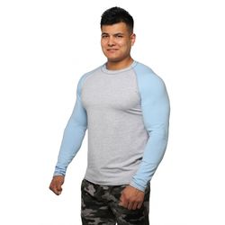 Реглан Berserk Sport Long Sleeve grey/light blue (LS121LGB, Сірий)