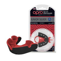 Капа OPRO Junior Silver (Black/Red, 002190001)