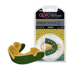 Капа OPRO Junior Silver (Green/Gold, 002190003)