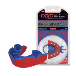 Капа OPRO Junior Silver (Red/Blue, 002190005)