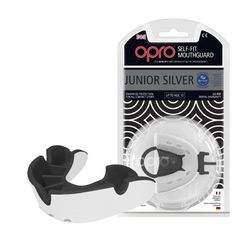 Капа OPRO Junior Silver (White/Black, 002190006)