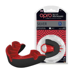 Капа OPRO Silver (Black/Red, 002189001)