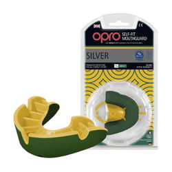 Капа OPRO Silver (Green/Gold, 002189003)