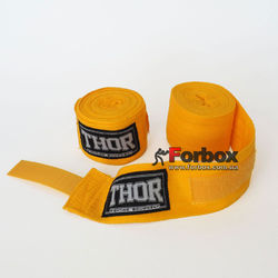 Бинты боксерские хлопковые THOR (1558 YELLOW, Желтый)