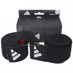 Боксерські бинти Adidas еластичні (ADIBP031, чорні)