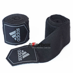 Боксерські бинти Adidas еластичні (ADIBP031, чорні)