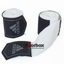 Боксерские бинты Adidas эластичные (ADIBP031, белые)