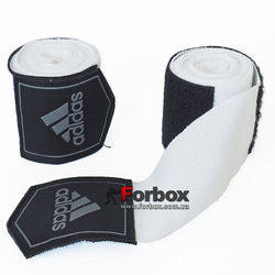Боксерські бинти Adidas еластичні (ADIBP031, білі)