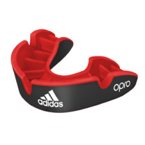 Капа боксерская Adidas OPRO серии SILVER взрослая (ADIBP32-BKRD, чорно-червона)