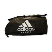 Сумка спортивная трансформер Adidas с логотипом Карате 62см*31см*31см из PU (ADIACC051K-BKWH, черно-белый)