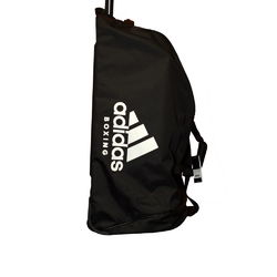 Сумка на колесах Adidas 600D Polyester з логотипом Boxing 80см * 40 * 37см (ADIACC057B-BKWH, чорно-білий)