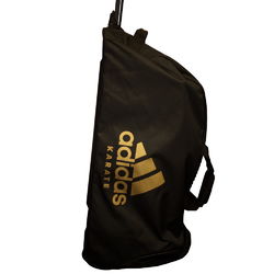 Сумка на колесах Adidas 600D Polyester с логотипом Дзюдо 80см*40*37см (adiACC057J-BKGL, черно-золотой)