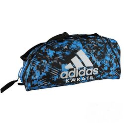 Спортивная сумка трансформер Adidas синий камуфляж с белым логотипом Karate 72см*34см*34см (ADIACC058K-BLSL, синий)