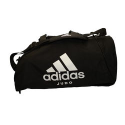 Сумка спортивна трансформер (сумка-рюкзак) Adidas з логотипом Judo 62см * 31см * 31см (adiACC052J, чорно-білий)