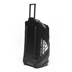 Дорожня сумка Adidas на колесах з логотипом Combat Sports (ADIACC056CS, чорно-біла)