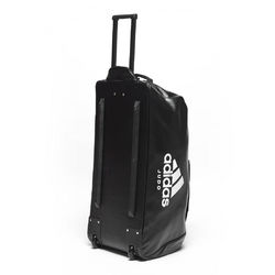 Дорожня сумка Adidas на колесах з логотипом Judo (ADIACC056J, чорно-біла)
