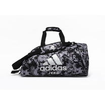 Спортивна сумка трансформер Adidas сірий камуфляж з білим логотипом Дзюдо 72см * 34см * 34см (ADIACC058J-GR, сірий)
