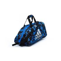 Спортивная сумка трансформер Adidas синий камуфляж с белым логотипом Дзюдо 62см*31см*31см (ADIACC058J-BLSL, синий)