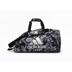 Спортивная сумка трансформер Adidas серый  камуфляж с белым логотипом Дзюдо 62см*31см*31см (ADIACC058J-GR, серый)