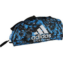 Спортивна сумка трансформер Adidas синій камуфляж Kick Boxing 62см * 31см * 31см (ADIACC058KB-BL, синій)