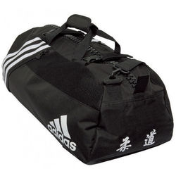 Сумка спортивная Adidas тканевая с логотипом ММА (ADIACC051-M, черная)