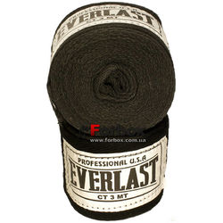 Боксерские бинты Everlast хлопок (VL-0003, черные)